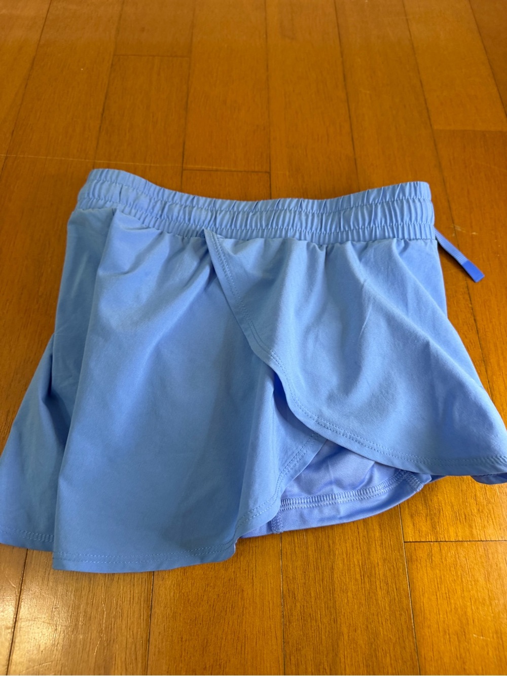 All In Motion Girls Athletic Running Shorts Size 6/7 Blue Built-In Liner Pockets - Picture 5 of 7